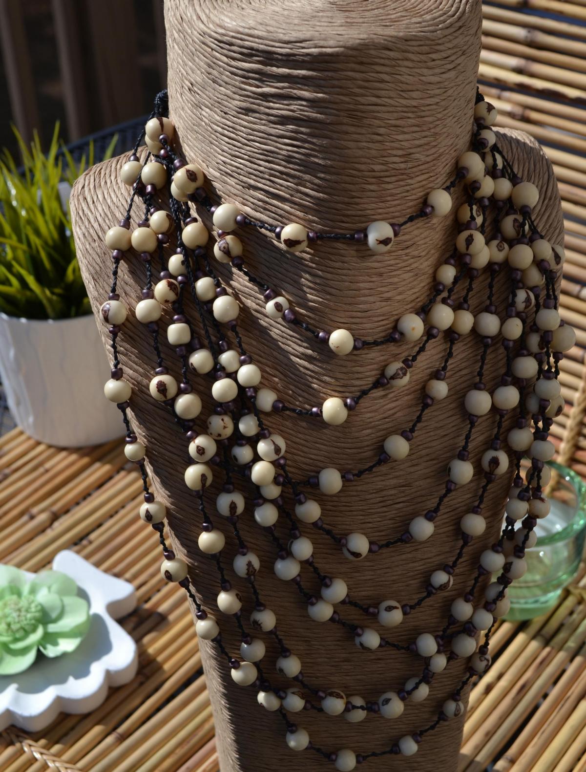 Bone Bead Necklace on Luulla